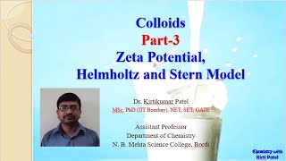 Colloids Zeta Potential Helmholtz And Stern Models KirtiPatelChemistry [upl. by Scevo249]