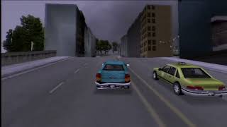 DreamShell ISO Loader  Grand Theft Auto III for Sega Dreamcast clouds and widescreen [upl. by Nosyt]