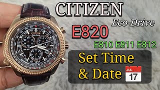 Citizen EcoDrive E820 Set Time amp Date Easiest Tutorial  Works for E810 E811 E812 Modules [upl. by Soll]