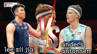 ADU SKILL🔥 lee zii jia MAL VS Anders antonsen DEN  hsbc bwf world tour finals 2024 [upl. by Enyar]