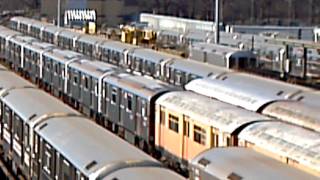 Worlds Fair IRT R36s and R142As in Corona Yard [upl. by Yrahk]