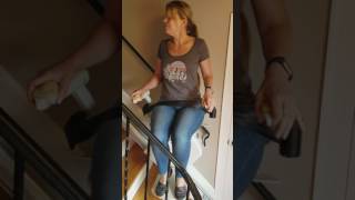 Acorn 130 Straight Stairlift Operation Remotes and Fold Down Rail [upl. by Nyvets]