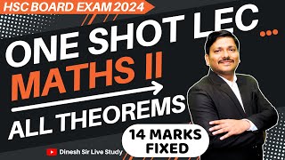 ONE SHOT MATHS 2 ALL THEOREMS  HSC BOARD EXAM 2024  इसमें से ही आएगा  hsc2024  DINESH SIR [upl. by Hammock]