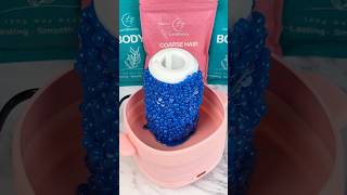 Waxing with blue wax jar I made😍 yeelen yeelenwax hairremoval hardwax waxbeads asmr [upl. by Ramel]