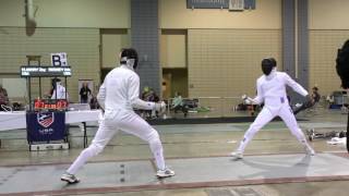 Zeyad Elashry v Adam Rodney T8 Div 1 Mens Epee December NAC 2016 [upl. by Garland841]