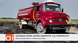 Bomberos de Arroyito estuvieron en un incendio rural y en otro vehicular [upl. by Baras]