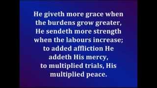 He Giveth More Grace With Lyrics [upl. by Remington]