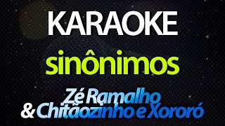 ⭐ Sinônimos De Amor é Amar  Zé Ramalho amp Chitãozinho e Xororó Karaokê Version Cover [upl. by Elma]