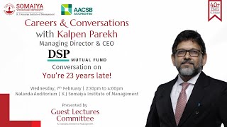 KJSIM  Careers amp Conversations  Kalpen Parekh [upl. by Nomi]