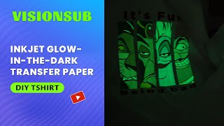 How to use Inkjet glowinthedark transfer paper for Halloween themed Tshirts [upl. by Ardet]