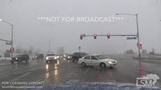 03182018 Denver Co Thunder Snow Heavy Snow and Lightning [upl. by Ytiak]