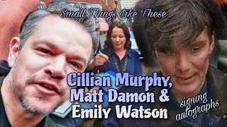 Cilian Murphy Matt Damon amp Emily Watson signing autographs Small Things Like This Berlinale 2024 [upl. by Tamarah415]