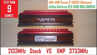 RAM Test in 9 Games 2  Stock vs XMP  2133MHz vs 3733MHz  Ryzen 9 3900X  GTX 1080  1080p [upl. by Lap]