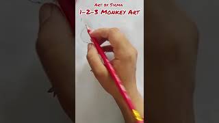 123 Monkey magic 🪄  Monkey drawing 🐵 🐒 shorts virashorts monkeyart monkeydrawing artoftheday [upl. by Henrik]