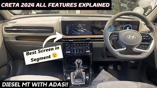 New Hyundai Creta 2024 Top Model 🔥 All features explained [upl. by Ariayek]