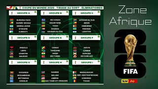 Tirage au sort des groupes pour les éliminatoires de la coupe du monde 2026  zone Afrique [upl. by Hterag661]