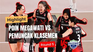 Kumpulan Poin Megawati vs Hyundai Hillstate Ronde 5 VLeague 20232024 I Home [upl. by Ynnaffit775]