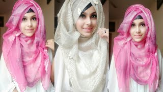 Easy and Gorgeous hijab tutorial  Gorgeous Hijab style  Noshin Nower ❤ [upl. by Anneirda]