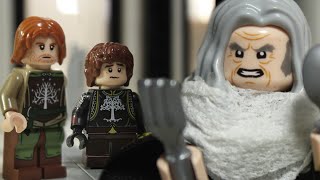 LEGO Denethors Dinner Stop Motion LOTR parody [upl. by Ennoid]