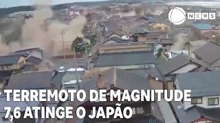 Terremoto de magnitude 76 atinge o Japão [upl. by Gareri]