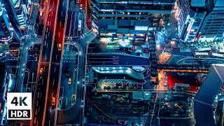 SHIBUYA SKY Breathtaking Tokyo night panorama  4K HDR with Binaural Japanese Sounds [upl. by Arlette]