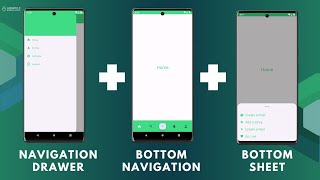 Navigation Drawer  Bottom Navigation  Bottom Sheet in Jetpack Compose  Android Studio [upl. by Noet]