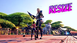 How To RESIZE Your CHARACTER In Fortnite Season 6  Resize Glitch Creative  Resize in creative [upl. by Nuahsar743]