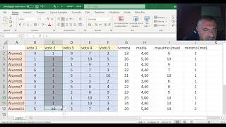 Excel Lezione 1  ripasso funzioni semplici somma media min max [upl. by Spitzer846]