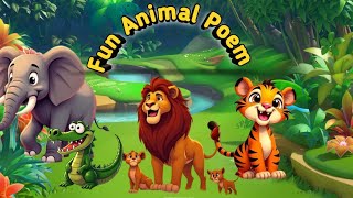 Wild animals rhymes for preschoolers Fun animals poem nursery rhymes Jungle animals rhyme [upl. by Floss139]