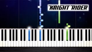 Knight Rider Theme  Piano Tutorial by PlutaX [upl. by Carrelli]