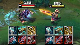 MATHEMATICALLY CORRECT DARIUS vs MATHEMATICALLY CORRECT GAREN FULL BUILD FIGHTS amp Best Pentakills [upl. by Analem]