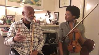 DAYREN SANTAMARIA VIOLIN  Fun Talk amp Vegan Lunch with Hubert Laws [upl. by Sulecram]