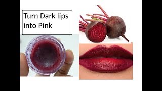 Turn dark lips into pink naturally  DIY lip Stain  Starnaturalbeauties [upl. by Ynor224]