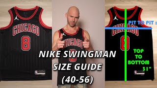 Nike Swingman NBA Jersey Size Guide  Live Measurements Size 4056 [upl. by Chic443]