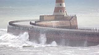 Sunderland Roker Pier Mother nature battling against one of my favourite places to watch dolphins [upl. by Nikola783]