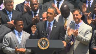 Baltimore Ravens Visit White House [upl. by Macdonell]