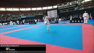 Mateo Matias 🇦🇷 VS Joaquin Paez 🇪🇨 U21 Male Kata Panamerican Karate Championship 2024 [upl. by Atinaj619]