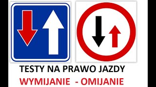 Pytania z testów na prawo jazdy WORD omijanie wymijanie [upl. by Gronseth]