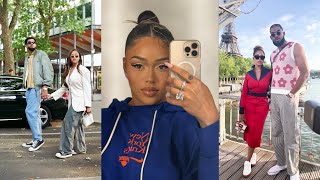 Jordyn Woods Engaged Fans Freak Out Over Massive Diamond Ring [upl. by Ahsinod]