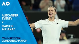 Alexander Zverev v Carlos Alcaraz Condensed Match  Australian Open 2024 Quarterfinal [upl. by Halet396]