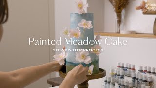 StepbyStep Meadow Cake Painting Process Therapeutic [upl. by Llerrehs]