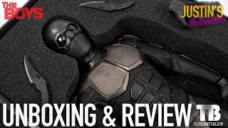 The Boys Black Noir 16 Scale Figure Toys Battalion Unboxing amp Review [upl. by Eemak]