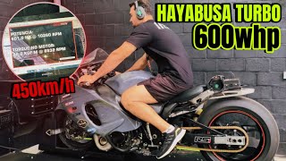 600CV NO DINAMÔMETRO Histórico Hayabusa Turbo SURPREENDEU 🔥 [upl. by Pump]