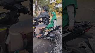 Adek diantar ayah naik motor ke sekolah fida [upl. by Esorylime]