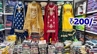 Hyderabad Wholesale Dress Materials Fancy Work Suits Pakistani Cotton Suits  Abrar Textiles [upl. by Hedgcock]