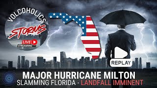 REPLAY 🌀 Live MAJOR Hurricane Milton Slamming Florida At Landfall floridahurricane milton [upl. by Silyhp]