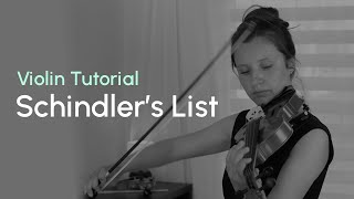 How to play Schindlers list  Violin Cover  Violin Tutorial  Sheet Music [upl. by Holman998]