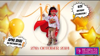 Joy’s 4th Birthday Celebration  Final Highlights  27th Oct 2024  Hotel Regenta Central Nagpur [upl. by Eserehs391]