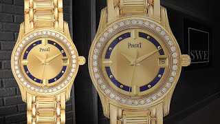 Piaget Polo Yellow Gold Lapis Lazuli Dial Diamond Ladies Watch 22005  SwissWatchExpo [upl. by Dari]