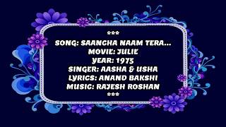 SAANCHA NAAM TERA  KARAOKE BY SWARTARANG [upl. by Inavoj]